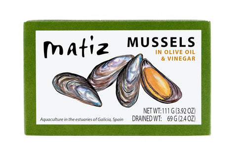 Matiz Espaa Mussels in Extra Virgin Olive Oil & Apple Cider Vinegar