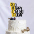 Funny So Happy I'm 50 Today Cake Topper, Glitter Fabulous Fifty Years Birthday Cake Décor for 50th Birthday Party