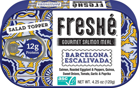 Pack (4 Pack) (4.25oz Fresh Canned Salmon Variety - Mediterranean Style Atlantic Salmon in Olive Oil with Lemon