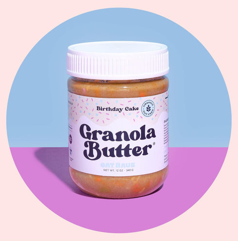 8 KWEEN Oat Haus Birthday Cake Granola Butter | Peanut-free, Almond (Tree-Nut) Free, & School-Safe (Top Allergen Free)