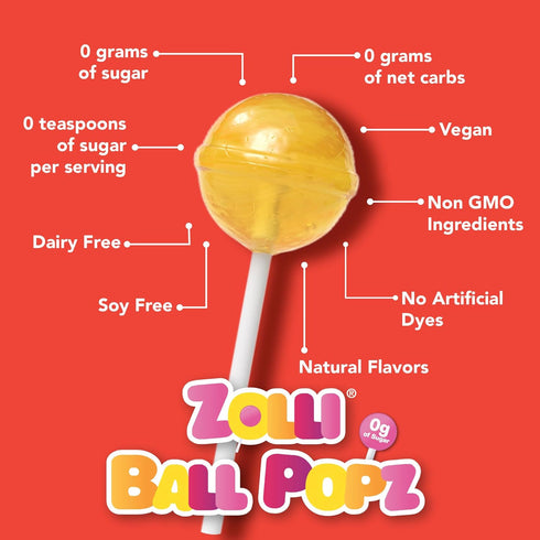 Zollipops The Clean Teeth Pops - Anti Cavity Lollipops, Ball Popz, 5.2 oz (Packaging May Vary)
