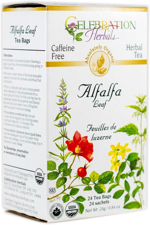 Alfalfa Leaf Tea - Certified Organic, 24 Tea Bags