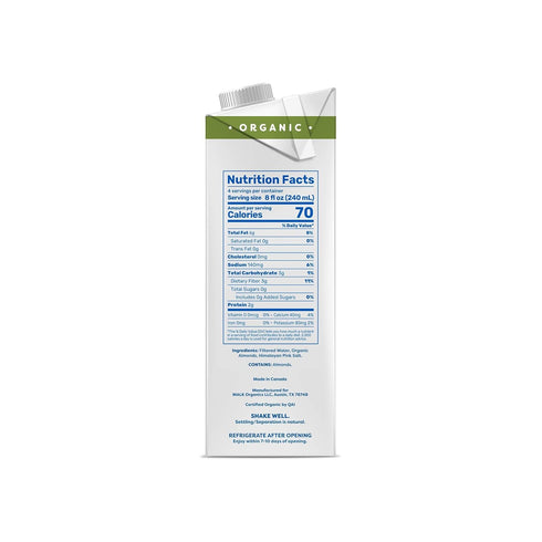 32 MALK Organic Unsweetened Almond Milk, FZ