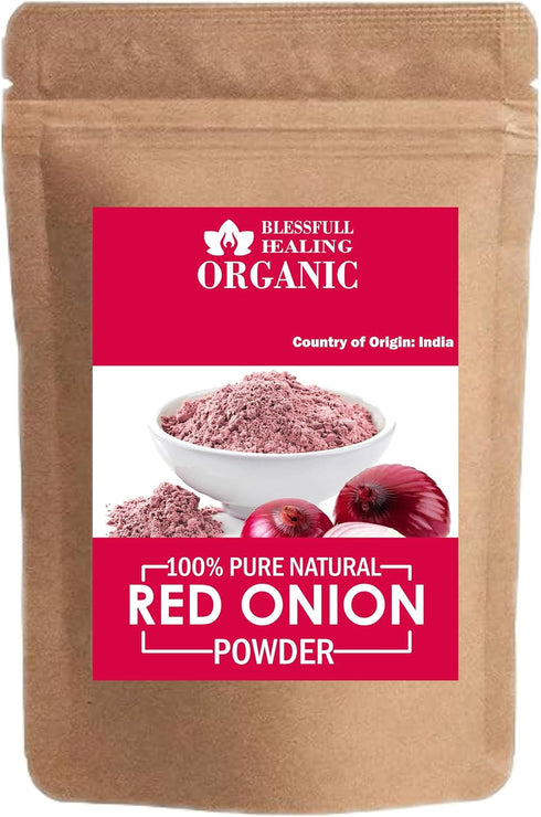 Blessfull Healing Organic 100% Pure Natural Red Onion Powder | 100 Gram / 3.52