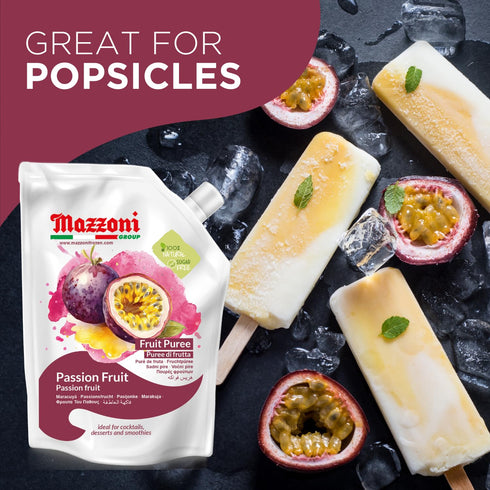 100% 2.2 lbs (35.2 oz) Mazzoni - Passion Fruit Juice Puree, Maracuya, Just Fruit, No Sugar Added, Real Fruit Mixer