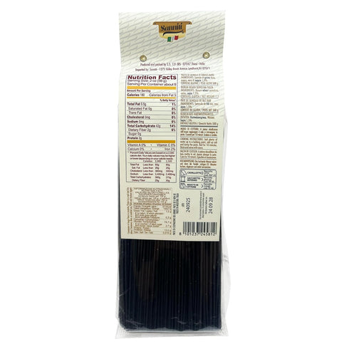 500g (Pack 2) Sanniti Nero di Seppia Spaghetti, | Premium Italian Squid Ink Pasta | Rich Gourmet Flavor | Crafted