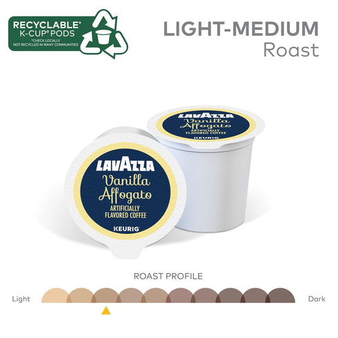 60-Count (6 Packs 10) Lavazza Vanilla Affogato Coffee, Single Serve Keurig K-Cup Pods, Flavored Coffee, Box