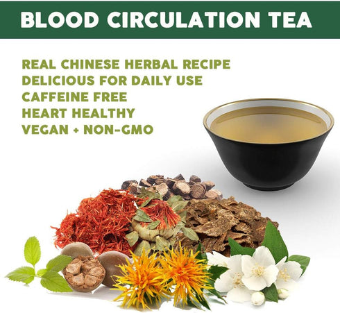 BRAVO TEAS&HERBS Blood Circulation Herbal Tea, Caffeine Free, 20 Count