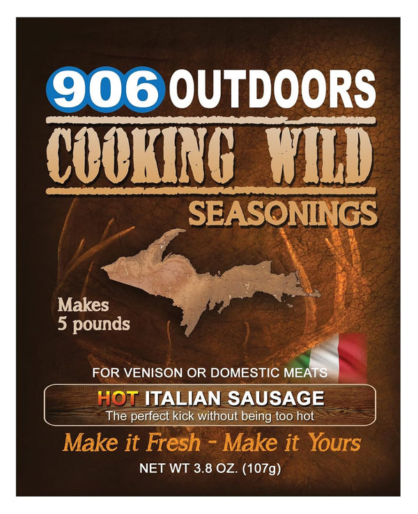 Cooking Wild Seasonings Hot Italian Fresh Sausage Seasoning, Seasons up to 5 pounds of Wild