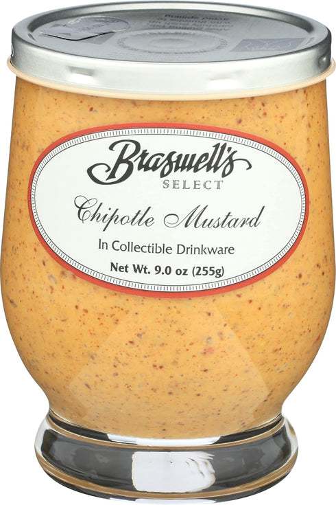 Braswells, Mustard Smokey Chipotle, 9 Ounce