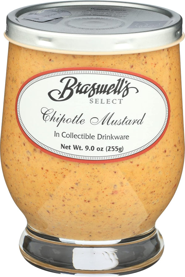 Braswells, Mustard Smokey Chipotle, 9 Ounce