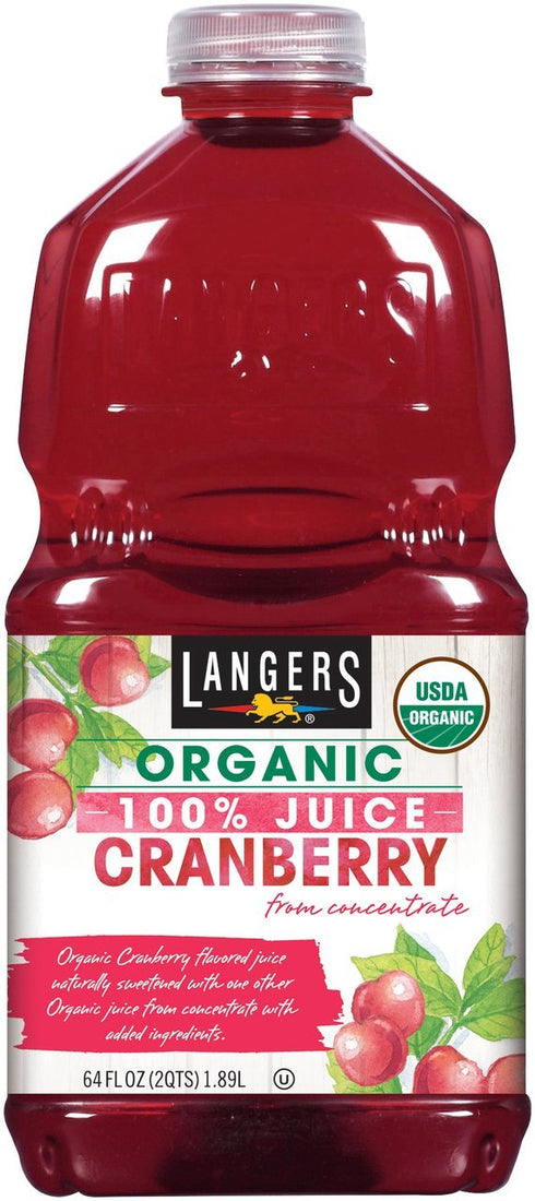 Langers 100% Organic Juice, Cranberry, 64 Fluid Ounce