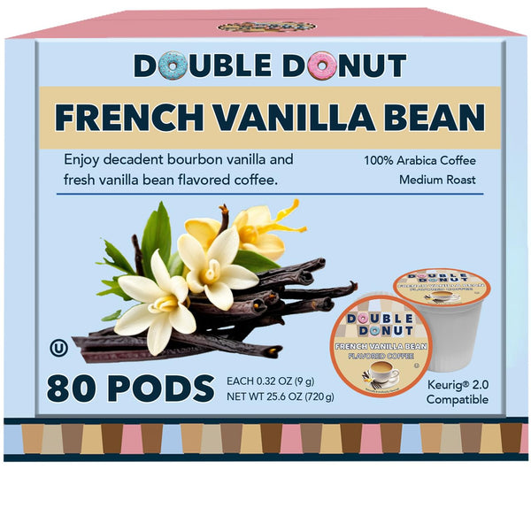 French Vanilla Coffee Medium Roast Flavored Coffee Pods for Keurig K Cups