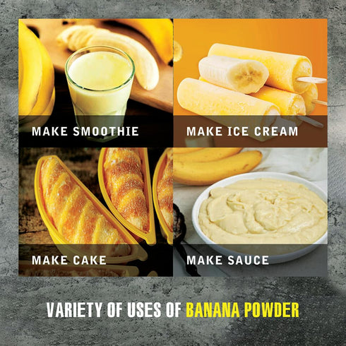 2.47 oz (70g) BANANA POWDER VIETFARMFOOD: Pure freeze-dried fruit powder, made from real fruit with no added sugar