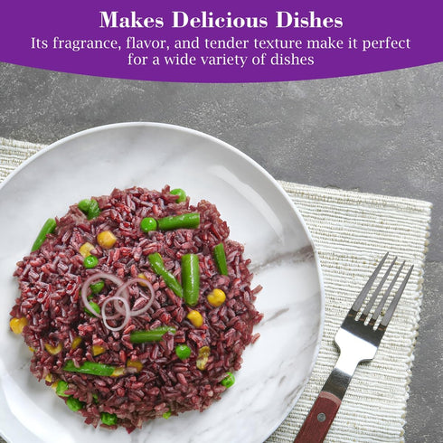 5 Lb Fusion Select Riceberry Rice - Nutrient-Dense Purple Whole Grain Rice Rich in Fiber & Anthocyanins - Subtly Sweet