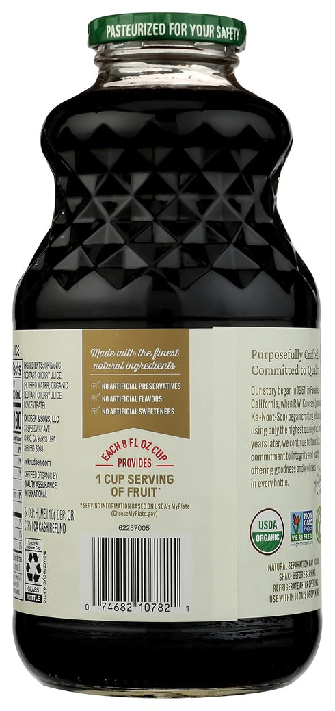 32 oz (Pack 1) R.W. Knudsen Organic Just Tart Cherry Juice, fl