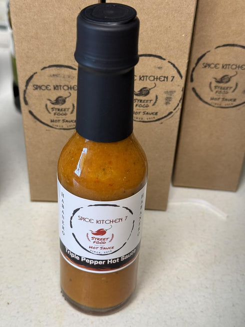 SPICE KITCHEN 7 STREET FOOD FOOD TRUCK HOT SAUCE SINCE . 2014 Habanero Sauce, Hot sauce, specialty sauce.