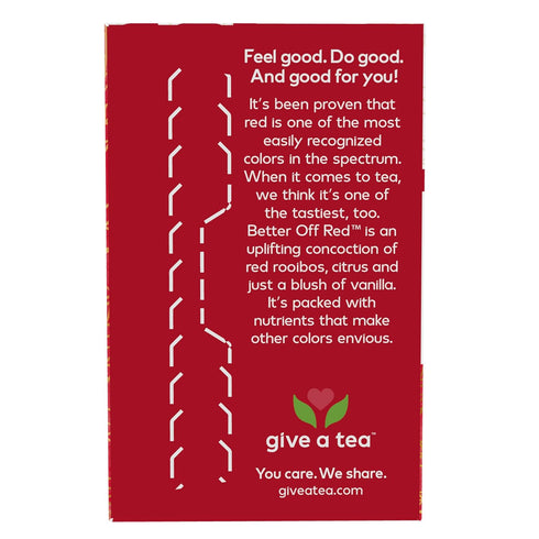 24 NOW Foods Give a Tea Better off Red Rooibos Tea with a Vanilla-Citrus Blush, Caffeine-Free, bags
