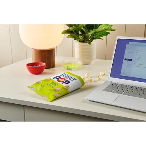0.65oz (30ct) SkinnyPop Popcorn, Original, Whole Grain, Dairy-Free Snack, Bags