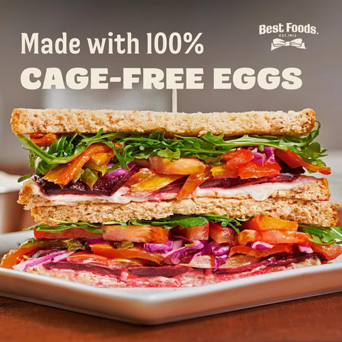 Best Foods 100% 1 128 oz, Pack 1 Real Mayonnaise Jar, Condiment for Sandwiches, Salads, Mayo Made with Cage Free Eggs
