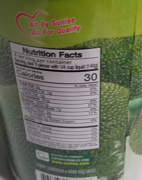 Pack 20 Oz Sunlee Young Green Jackfruit In Water of Four Cans A Can