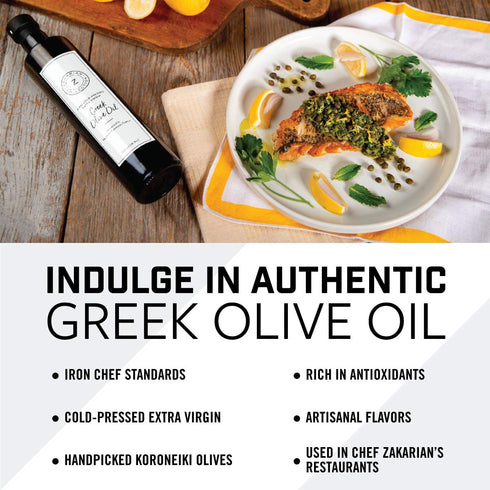 Zakarian 500 ml : First Cold-Pressed Extra Virgin Greek Olive Oil - Made from Organic Greek Olives - - Ultra-Premium