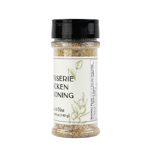 (4.96 Olive & Vine Rotisserie Chicken Seasoning, Savory Blend, For Roasting & Grilling, Rich Tradition, Authentic