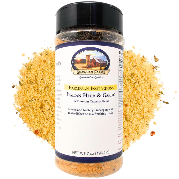 Shawhan Farms Gourmet Parmesan Inspirations Italian Herb Seasoning Topper Finishing Blend -