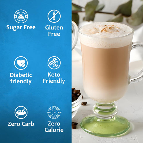 25.4 oz Syruvia Sugar Free Coffee Syrup, Almond Flavored Syrup for Drinks, Lattes, and Desserts fl