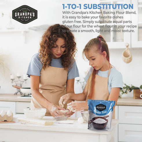 Grandpa's Kitchen 4lbs Gluten Free Baking Flour Blend, All Purpose Gluten Free Baking Flour, Made of Potato Starch