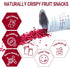 Frozen 100% 3OZ/85G Freeze Dried Cranberries Pieces, Cranberries, No Added Sugar, Natural, Freeze Dried Fruit