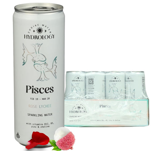 Hydrology Zodiac Water - Pisces Rose Lychee - Organically Flavored Social Sparkling