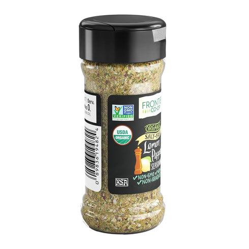 Frontier Salt Free Organic Seasoning, Lemon Pepper, 2.5 Oz