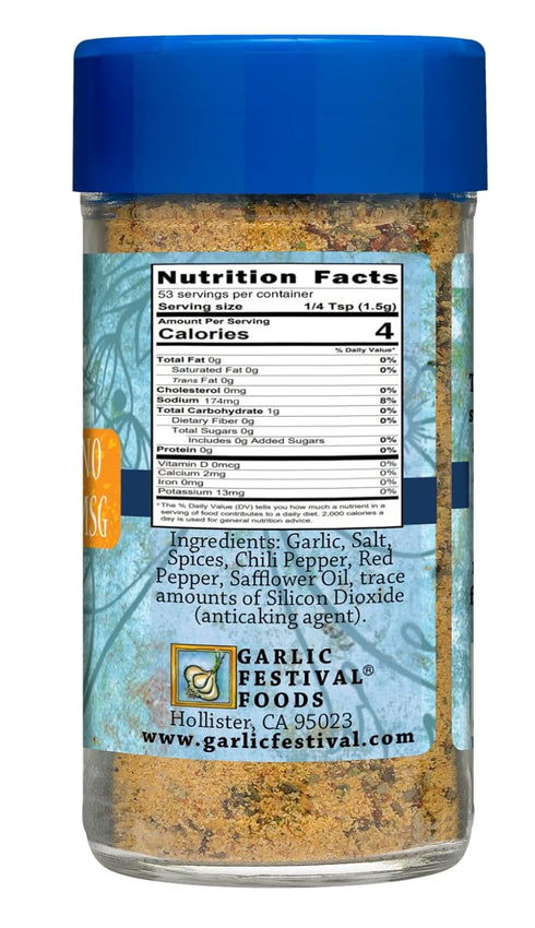 Garlic Festival Foods Garli Garni All Purpose Garlic Seasoning, 2.8 oz - Flavorful Garlic Spice