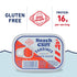 3.75 oz 16g Beach Cliff Wild Caught Sardines in Tomato Sauce, Can - Protein per Serving - Gluten Free, Keto Friendly