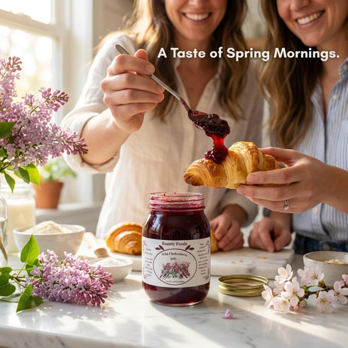 Bounty Foods 22 oz 22oz) Montana Chokecherry Jelly Dessert Breakfast - Essentials Real Fruit Grown & Hand Picked in the