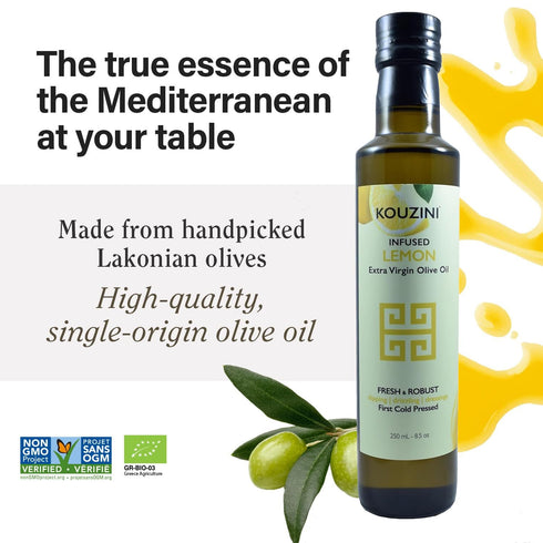 Lemon Infused Extra Virgin Olive Oil by Kouzini