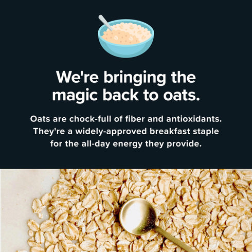 (6 Pack) Mushroom Overnight Oats Superfood Lions Mane Mushroom, Chia & Flax Seed - Organic Protein Oatmeal - High