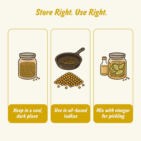 4oz Spice Profile USDA Organic Yellow Mustard Seeds, Lab Tested for Heavy Metals, Resealable Pouch, Sarson, Semillas de