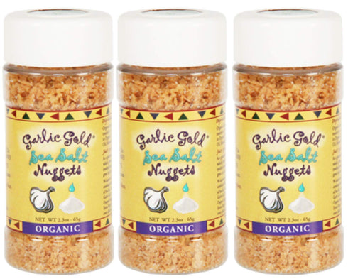 Garlic Gold Toasted Nuggets Organic Garlic Minced Nuggets with Sea Salt, Paleo,