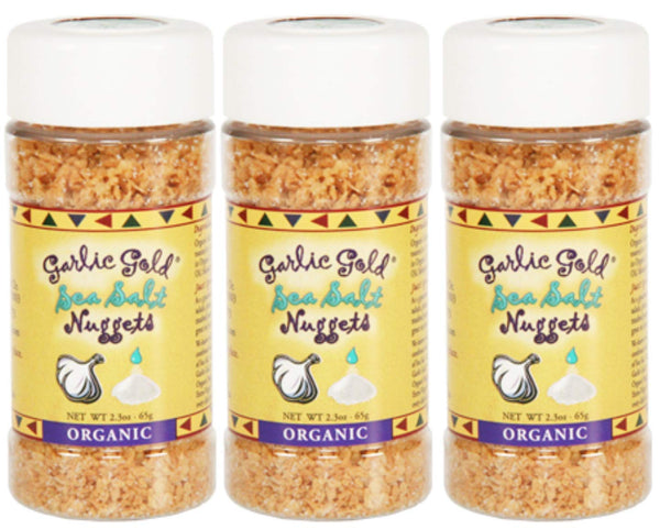 Garlic Gold Toasted Nuggets Organic Garlic Minced Nuggets with Sea Salt, Paleo,