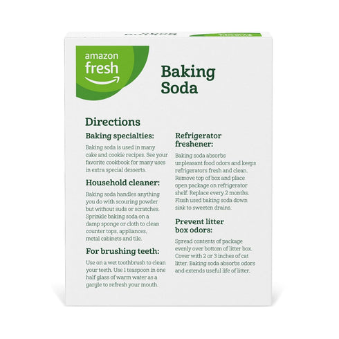 16 Oz Packaging (Pack 3) Amazon Grocery, Baking Soda for Baking and Freshening, (Previously Amazon Fresh, May Vary)