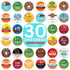 KUPIX Brand Name Variety Pack Coffee Pods K Cup Sampler Flavored, Dark, Medium