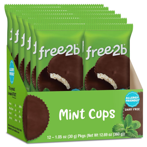 Free2b Mint Cups, Safe for School and Allergy Friendly, Gluten-Free, Dairy-Free, Nut-Free,