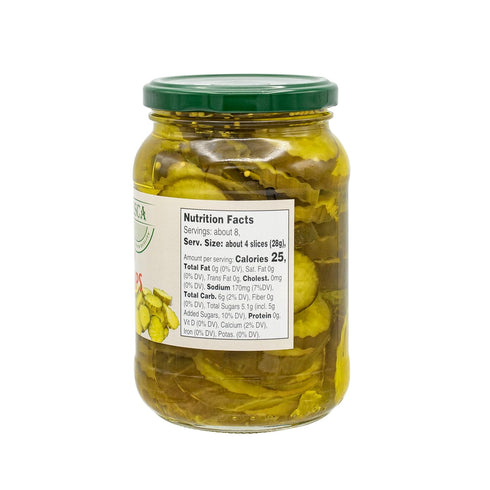 16 oz (Pack 6) Mama Fresca Bread and Butter Dill Chips fl Jar