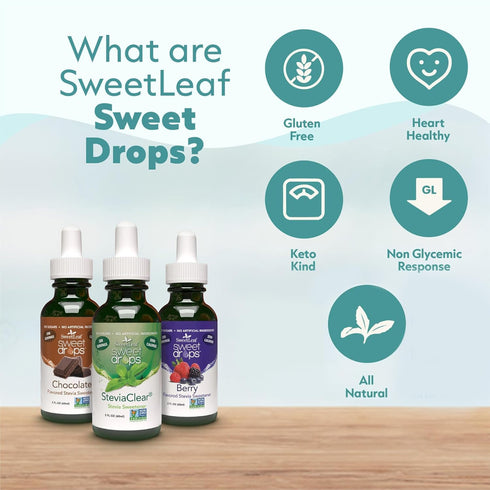 4 Oz (Pack 2) SweetLeaf Sweet Drops - Flavored Stevia Liquid Sweetener, Organic Extract, Zero Calorie, Gluten Free