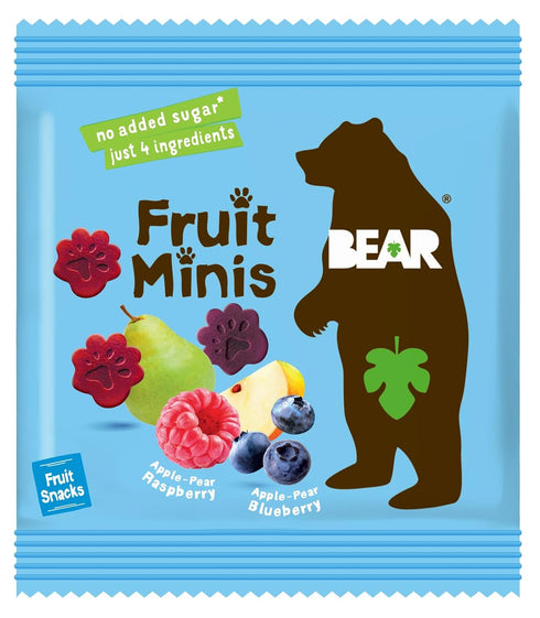 BEAR Fruit Snack Minis Bite-Sized Snacks For Kids - Gluten Free, Vegan,