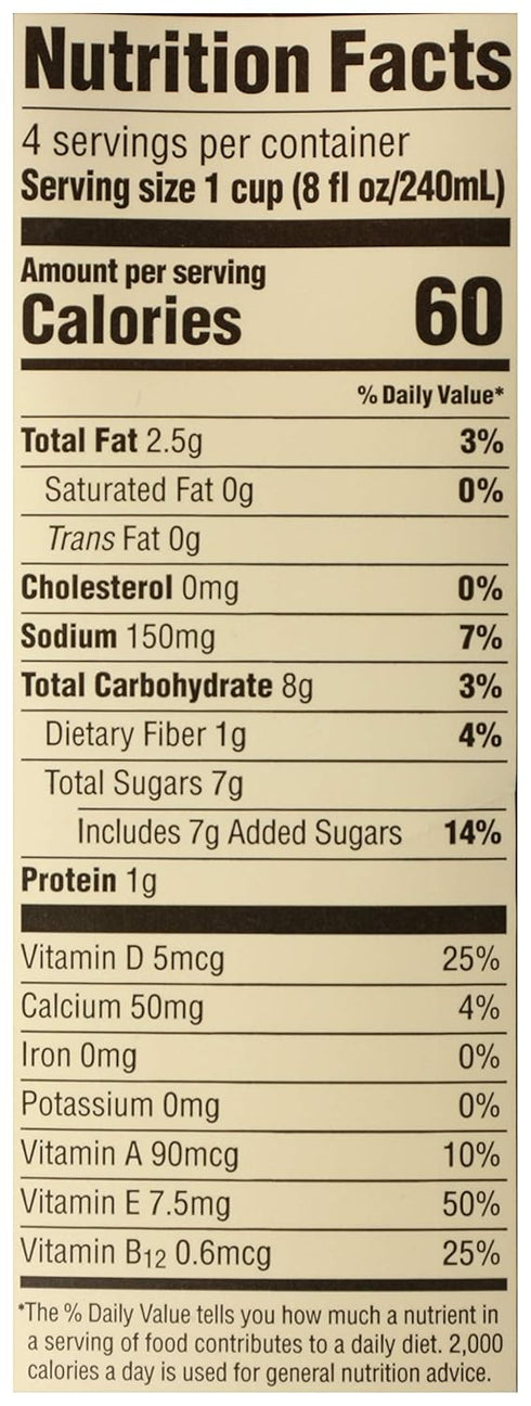 365 32 Oz (Pack 4) by Whole Foods Market, Organic Original Almond Milk, Fl