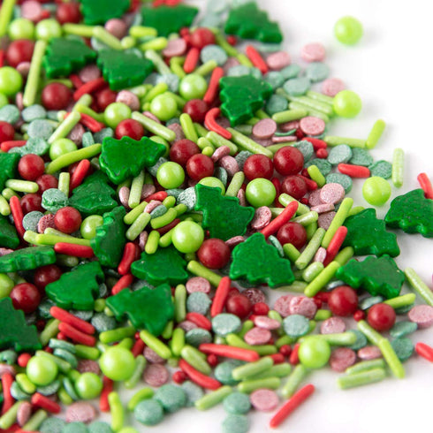 Sweets Indeed Edible Sprinkle Mix, Perfect for Cake Decorations, Baking, Ice Cream, Cookies, 4 oz (Christmas)