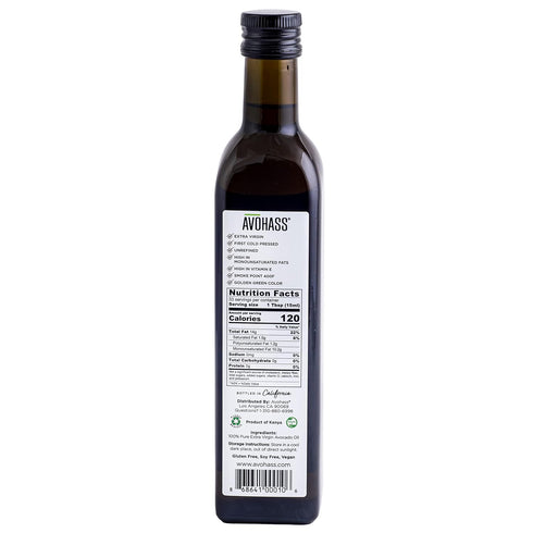 Avohass 16.9 oz Kenya Extra Virgin Avocado Oil First Cold Pressed Unrefined fl Bottle